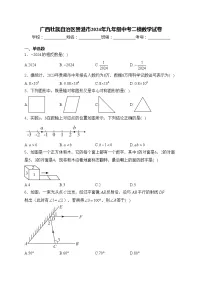 广西壮族自治区贵港市2024年九年级中考二模数学试卷(含答案)