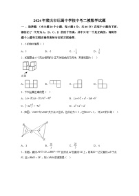 2024年重庆市巴蜀中学校中考二模数学试题（含解析）