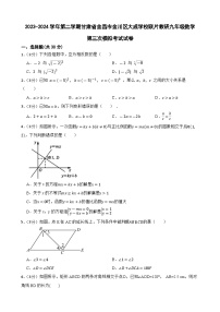 2024年甘肃省张掖市甘州区 大成学校联片教研中考三模数学试题