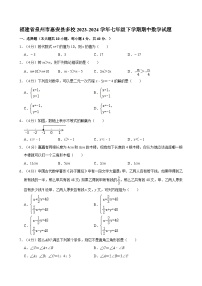 福建省泉州市惠安县多校2023-2024学年七年级下学期期中数学试题