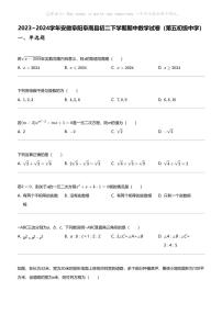 2023_2024学年安徽阜阳阜南县初二下学期期中数学试卷（第五初级中学）