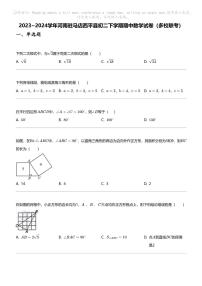 2023_2024学年河南驻马店西平县初二下学期期中数学试卷（多校联考）