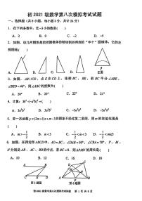 陕西省 西安市曲江第一中学九年级中考数学第八次模拟考试试题