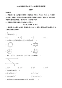 2024年山东省临沂市沂南县九年级下学期数学中考一模试题（原卷版+解析版）