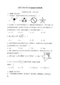 江苏省泰州市民兴中英文学校2023--2024学年下学期八年级数学第二次月考试卷