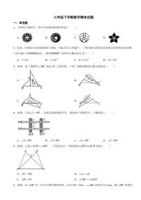 广东省梅州市2024年七年级下学期数学期末试题(附参考答案）