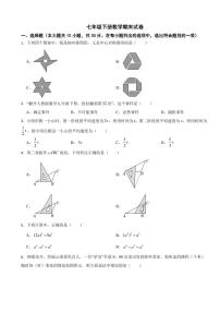 广东省深圳市2024年七年级下册数学期末试卷(附参考答案）