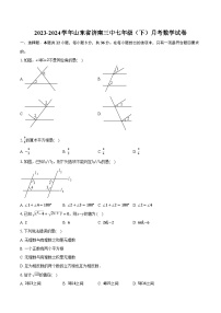 2023-2024学年山东省济南三中七年级（下）月考数学试卷（含解析）
