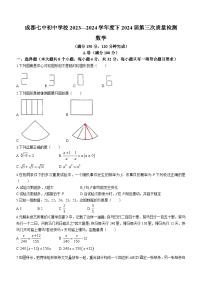 2024年四川省成都市四川省成都市第七中学初中学校中考三模数学试题(无答案)