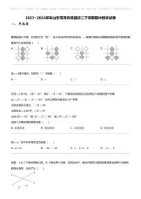 2023_2024学年山东菏泽东明县初二下学期期中数学试卷