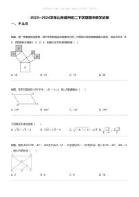 2023_2024学年山东德州初二下学期期中数学试卷