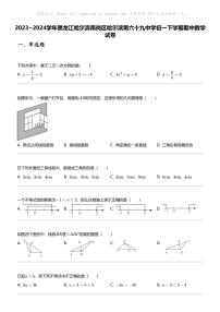 2023_2024学年黑龙江哈尔滨南岗区哈尔滨第六十九中学初一下学期期中数学试卷