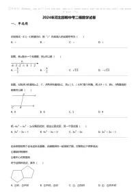 2024年河北邯郸中考二模数学试卷