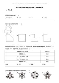 2024年山东枣庄市中区中考二模数学试卷