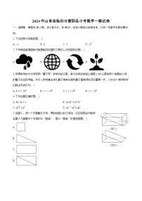2024年山东省临沂市蒙阴县中考数学一模试卷（含详细答案解析）