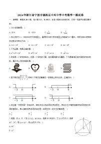 2024年浙江省宁波市镇海区中兴中学中考数学一模试卷（含详细答案解析）