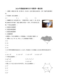 2024年福建省漳州市中考数学一模试卷（含详细答案解析）