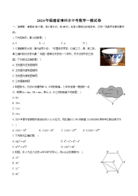 2024年福建省漳州市中考数学一模试卷（含详细答案解析）