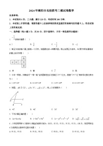 2024年河南省南阳市名校联考中考二模数学试题