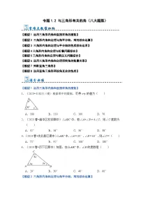 初中人教版11.2.1 三角形的内角当堂检测题