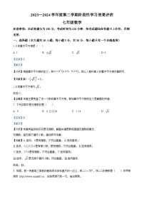 甘肃省陇南市礼县礼县第一中学2023-2024学年七年级下学期期中数学试题