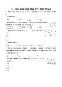 02，2024年湖北省黄石市阳新县陶港镇初级中学中考数学调研试卷