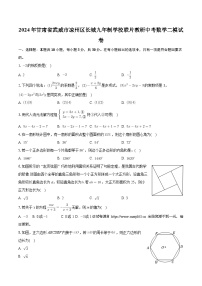 04，2024年甘肃省武威市凉州区长城九年制学校联片教研中考数学二模试卷