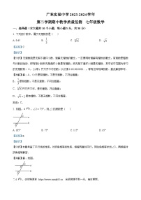 24，广东省广州市越秀区广东实验中学2023-2024学年七年级下学期期中数学试题