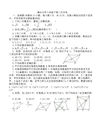 04，辽宁省盘锦市大洼区清水中学2023-2024学年八年级下学期第二次月考数学试题