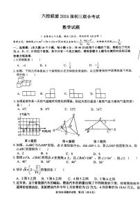 重庆市渝北区六校联盟2023-2024学年九年级下学期数学5月份模拟试卷