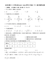 北京市第十三中学分校2023-2024学年八年级下学期期中数学试题