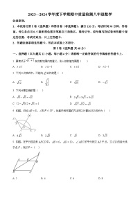 山东省临沂市费县2023-2024学年八年级下学期期中数学试题