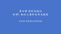 第四章 图形的相似专项1 相似三角形的常见模型课件北师大版数学九年级上册