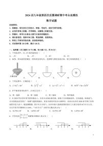 2024 届湖南师大附中集团九年级第四次质量调研暨中考全真模拟数学试卷