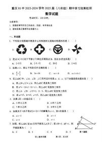 重庆市第九十五初级中学校2023-2024学年八年级下学期期中考试数学试题