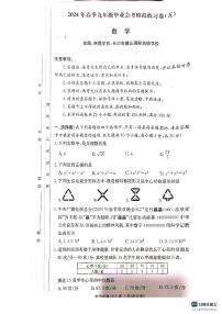 2024年长郡集团中考适应性试卷数学五