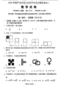 辽宁省连山区2024年中考二模考试数学试题