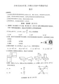 山西省介休市2024年中考二模-数学（试卷+答案）