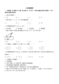 广东省江门市第一实验学校2023-2024学年七年级下学期期中数学试题(无答案)