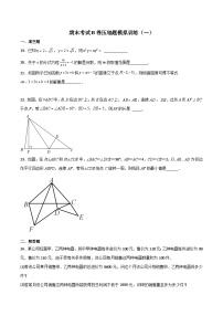 北师大版八年级数学下册期末考试B卷压轴题模拟训练(一)(原卷版+解析)