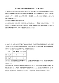 北师大版八年级数学下册期末考试点对点压轴题训练(三)(B卷24题)(原卷版+解析)