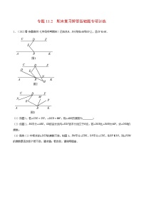 人教版七年级数学下册压轴题专项讲练专题11.2期末复习解答压轴题专项训练(原卷版+解析)