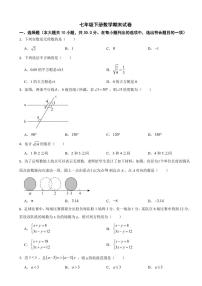 黑龙江省齐齐哈尔市2024年七年级下册数学期末试卷附参考答案