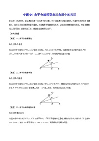 中考数学 专题04 角平分线模型在三角形中的应用（专题练习）