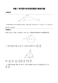 中考数学 专题15 阿氏圆中的双线段模型与最值问题（专题练习）