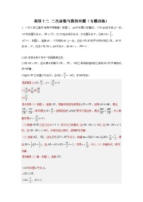 【二轮复习】2024年中考数学 题型9 二次函数综合题 12 二次函数与圆的问题（专题训练）