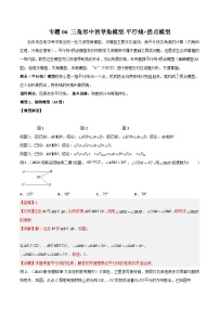 中考数学专题练习06 三角形中的导角模型-平行线+拐点模型