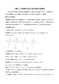 中考数学专题练习13 全等模型-倍长中线与截长补短模型