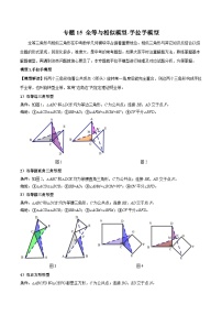 中考数学专题练习15 全等与相似模型-手拉手模型