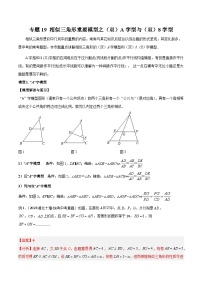 中考数学专题练习19 相似三角形重要模型之（双）A字型与（双）8字型